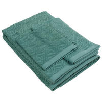 FROTTIERSET Santo Salbeigrün 4-teilig  - Salbeigrün, KONVENTIONELL, Textil - Esposa
