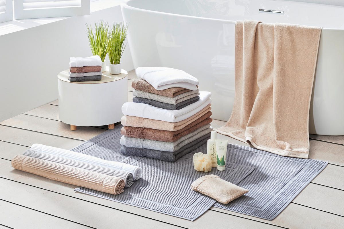 PROSOP DE BAIE 90/180 cm argintiu  - argintiu, Natur, textil (90/180cm) - Bio:Vio