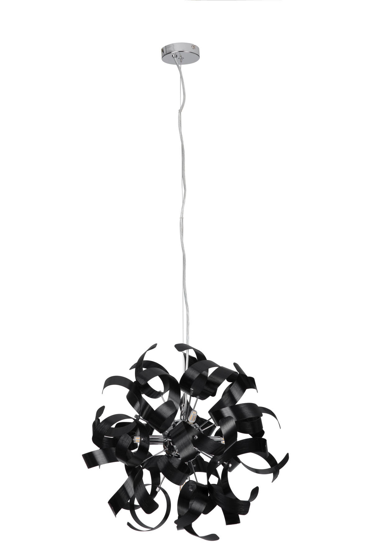 ZÁVESNÉ LED SVIETIDLO, 40/180 cm  - čierna, Design, kov (40/180cm) - Ambiente