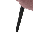 OHRENSESSEL Plüsch Rosa  - Schwarz/Rosa, KONVENTIONELL, Textil/Metall (83/110/92cm) - Carryhome
