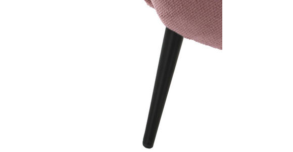 OHRENSESSEL Plüsch Rosa - Schwarz/Rosa, KONVENTIONELL, Textil/Metall (83/110/92cm) - Carryhome