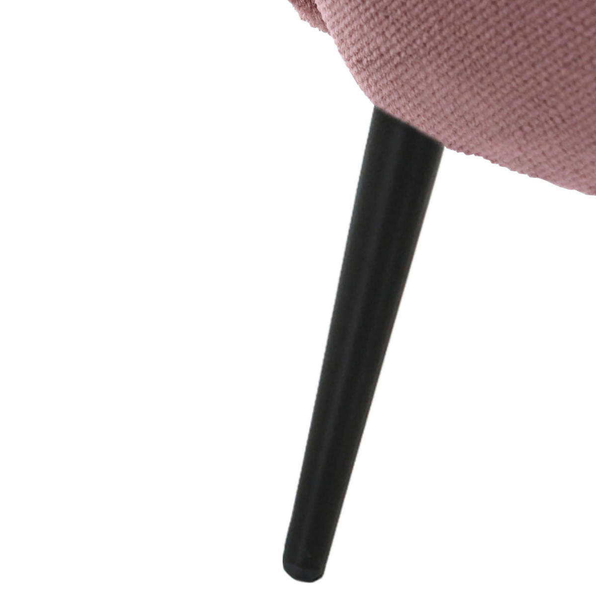 OHRENSESSEL in Plüsch Rosa  - Schwarz/Rosa, Konventionell, Textil/Metall (83/110/92cm) - Carryhome