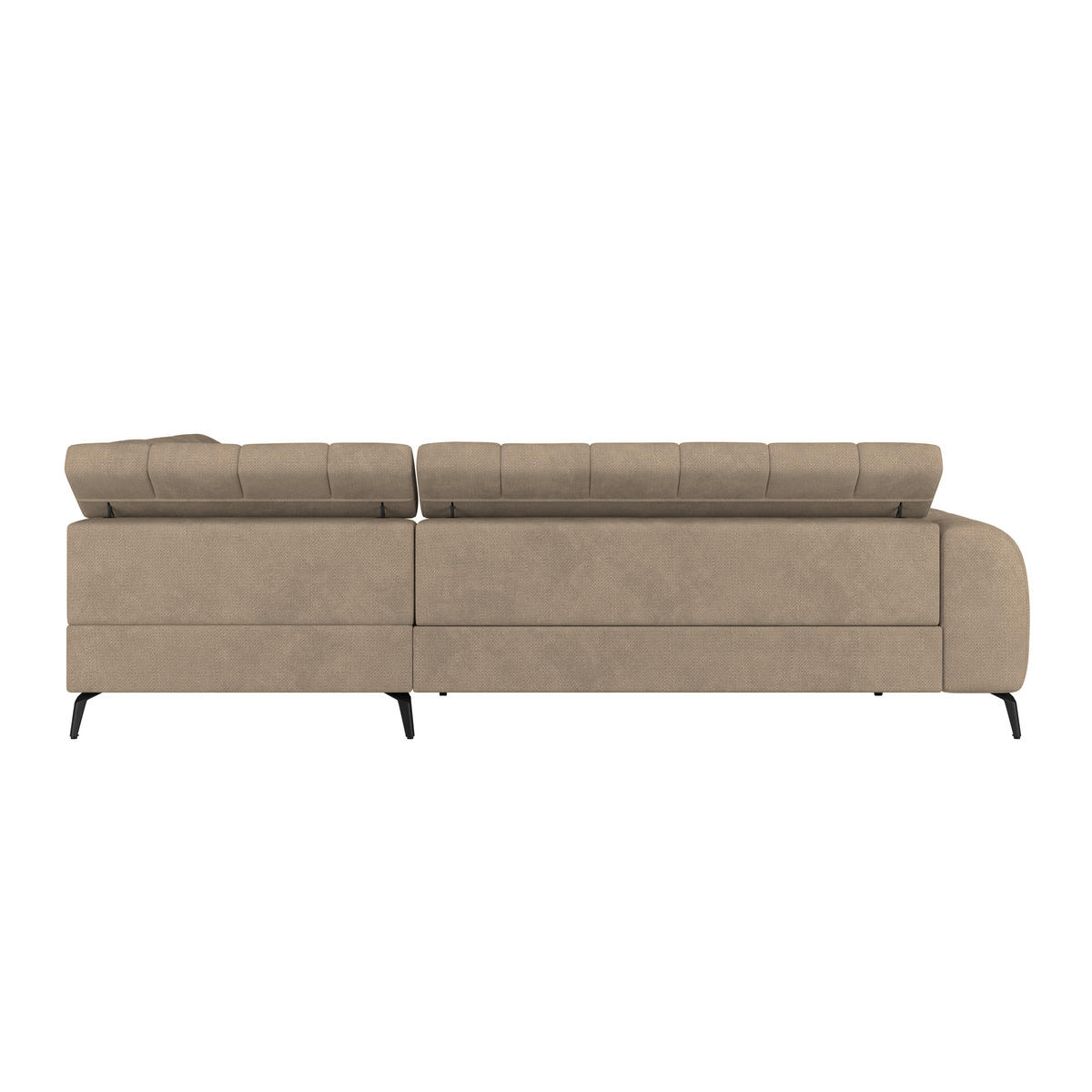 ECKSOFA in Beige  - Beige/Schwarz, Trend, Kunststoff/Textil (261/203cm) - Livetastic