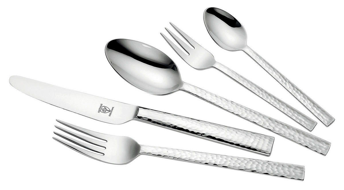BESTECKSET Beat 60-teilig Edelstahl  - Basics, Metall (50,2/39,5/6,1cm) - Justinus