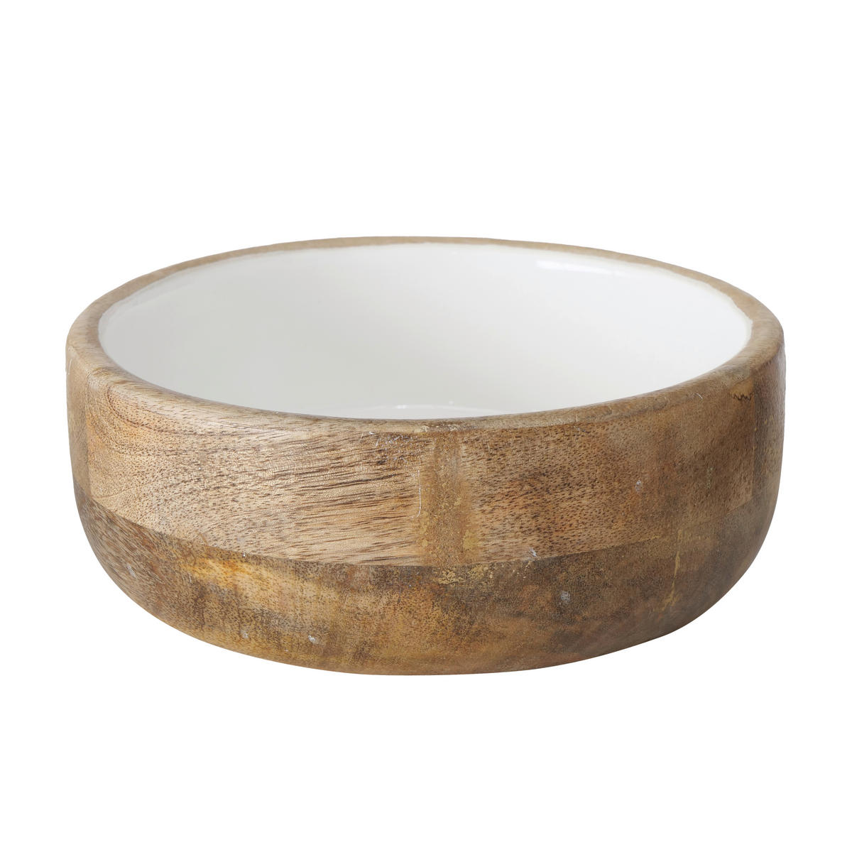 SCHALE   - Naturfarben/Weiß, Basics, Holz (19,5/7,5cm) - Ambia Home