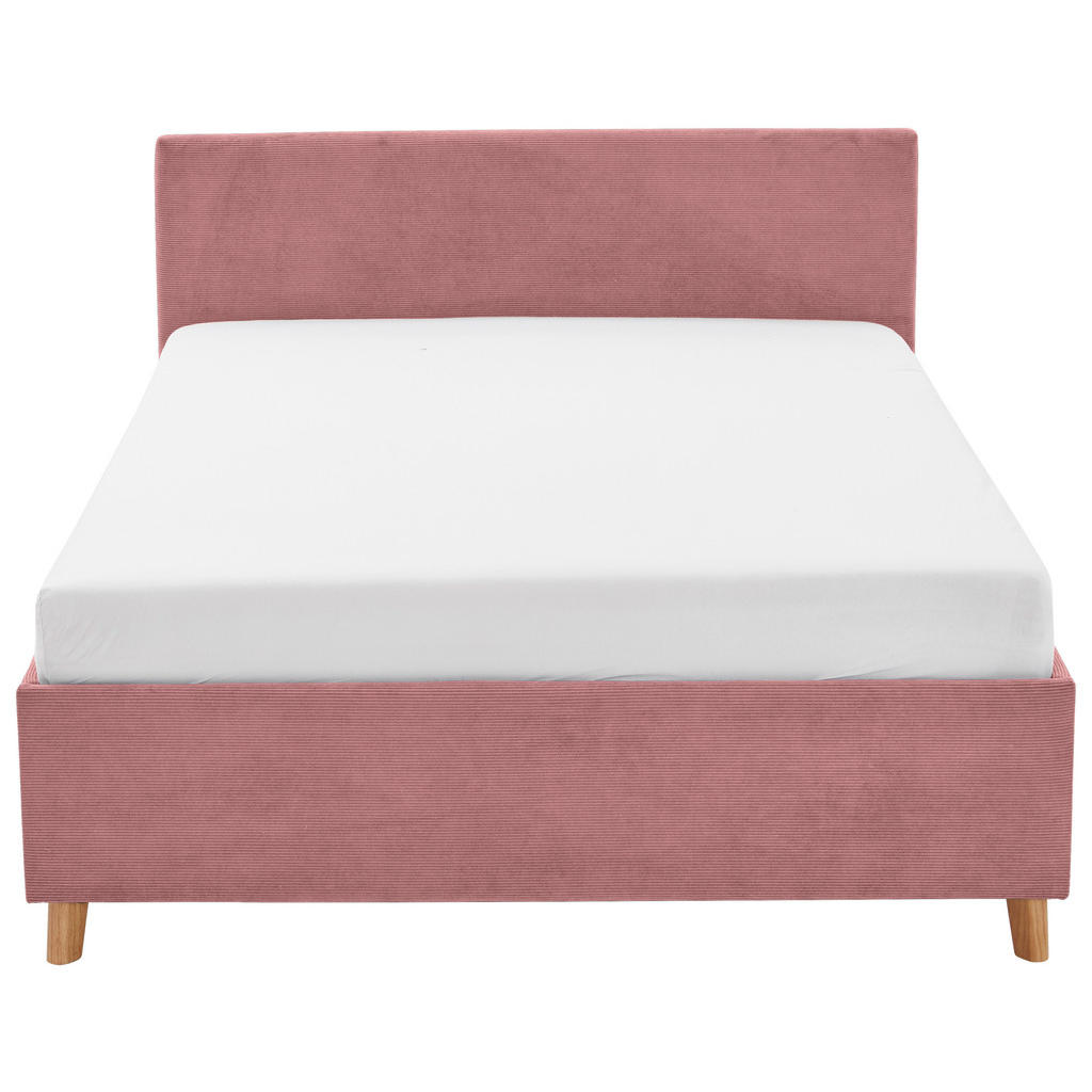 Thumbnail - Stylife Polsterbett Cool, Rosa, Textil, Eukalyptusholz, 140x200 cm, Reach, gepolstertes Kopfteil, Stoffauswahl, in versc...