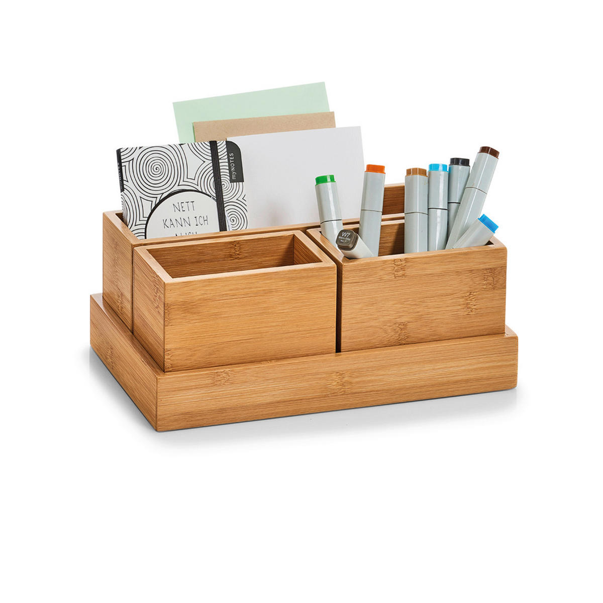 SCHREIBWARENBOX Holz Naturfarben  - Naturfarben, Basics, Holz (28/17,7/11cm) - Zeller Present