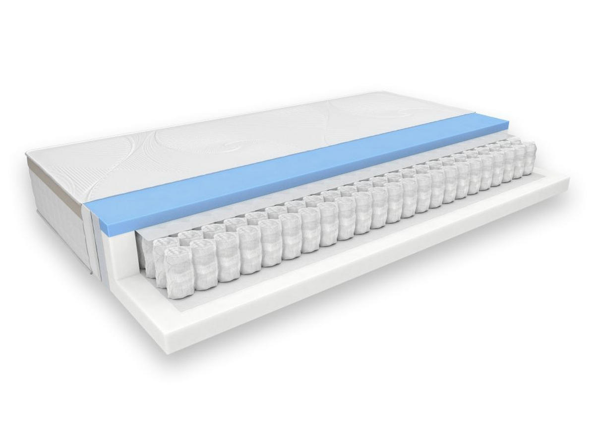 MADRAC  90/200 cm     - bijela/bež, Konvencionalno, tekstil (90/200cm) - Novel