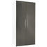 DREHTÜRENSCHRANK 2 -türig Grau, Weiß - Chromfarben/Weiß, Design, Holzwerkstoff/Metall (100/208/57cm) - CARRYHOME