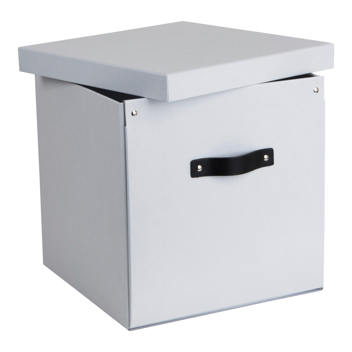 AUFBEWAHRUNGSBOX - Hellgrau/Grau, Basics, Karton/Papier (31/31/31cm)