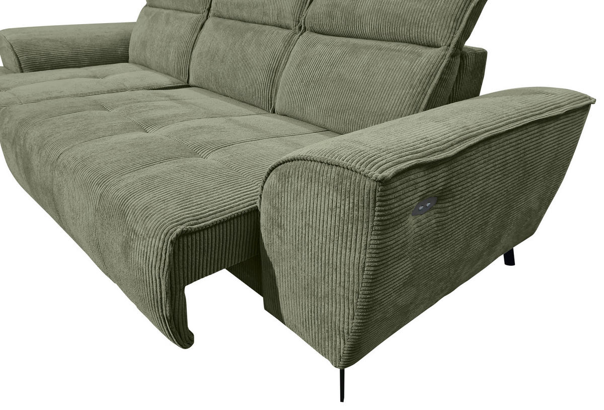 Freisteller von Carryhome ECKSOFA Olivgrün Cord.