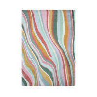 WOLLTEPPICH  Wohnzimmer 200/290 cm Grün, Rosa rechteckig  - Rosa/Grün, MODERN, Textil (200/290cm) - Flair Rugs