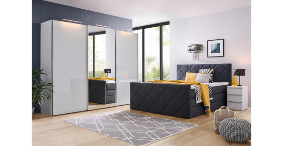 BOXSPRINGBETT 180/200 cm  in Schwarz  - Schwarz, KONVENTIONELL, Textil (180/200cm) - Esposa