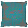 KISSENHÜLLE 46/46 cm  - Petrol/Grau, Design, Textil (46/46cm) - Apelt