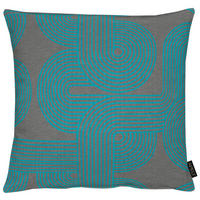 KISSENHÜLLE 46/46 cm  - Petrol/Grau, Design, Textil (46/46cm) - Apelt