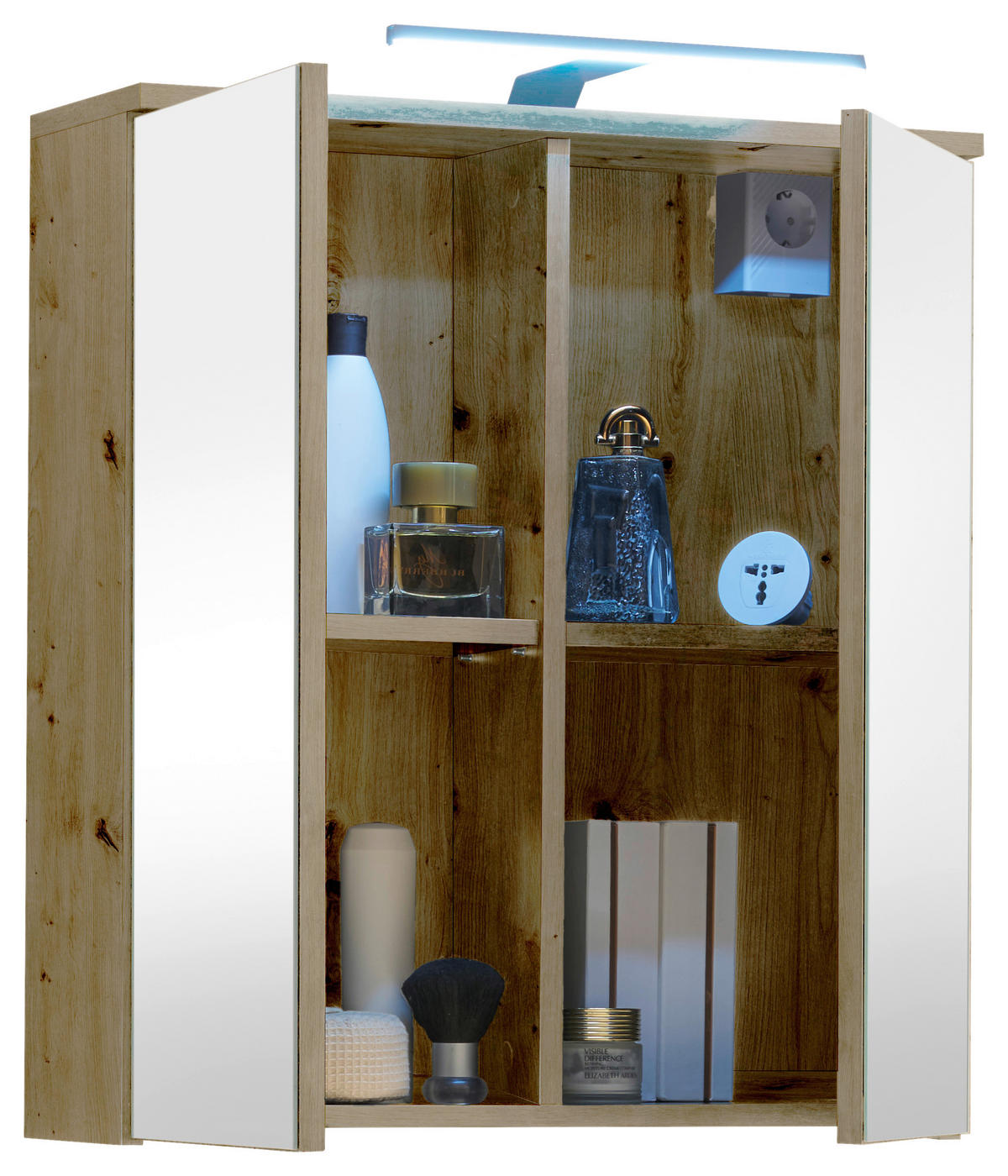 SPIEGELSCHRANK 60/67/20 cm  - Eiche Artisan, MODERN, Glas/Holzwerkstoff (60/67/20cm) - MID.YOU