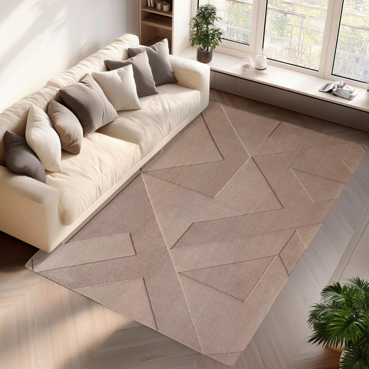 FLACHWEBETEPPICH 160/230 cm Pompei Beige  - Beige, KONVENTIONELL, Textil (160/230cm) - Novel