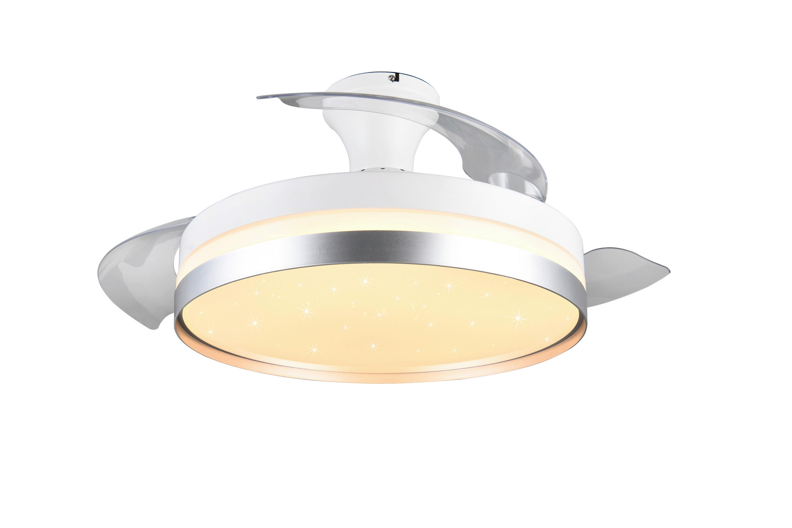 DECKENVENTILATOR  48/31,0 cm    - Weiss/Transparent, Konventionell, Kunststoff (48/31,0cm)