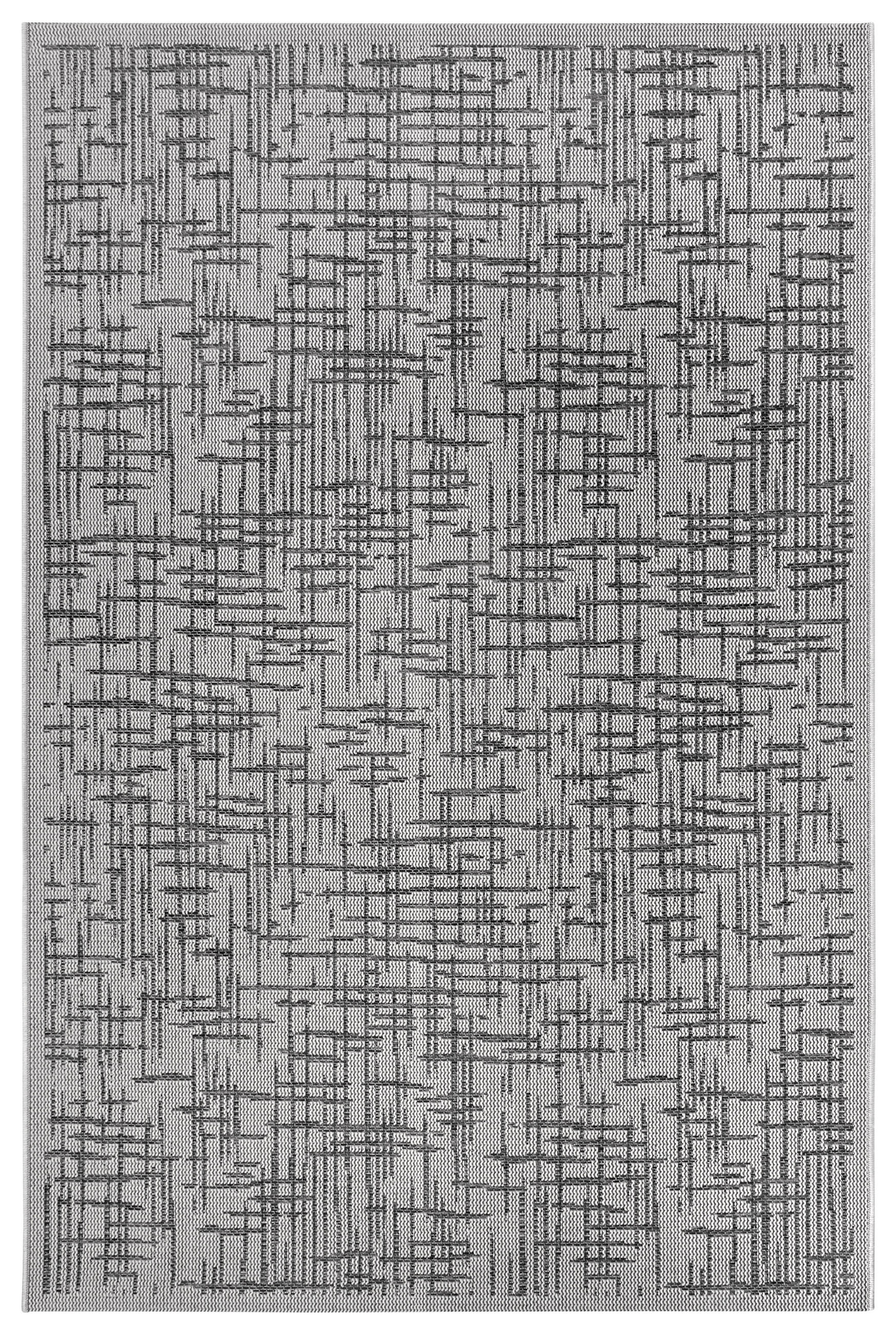 OUTDOORTEPPICH 63/120 cm Clyde Dunkelgrau, Beige  - Dunkelgrau/Beige, Basics, Kunststoff (63/120cm)