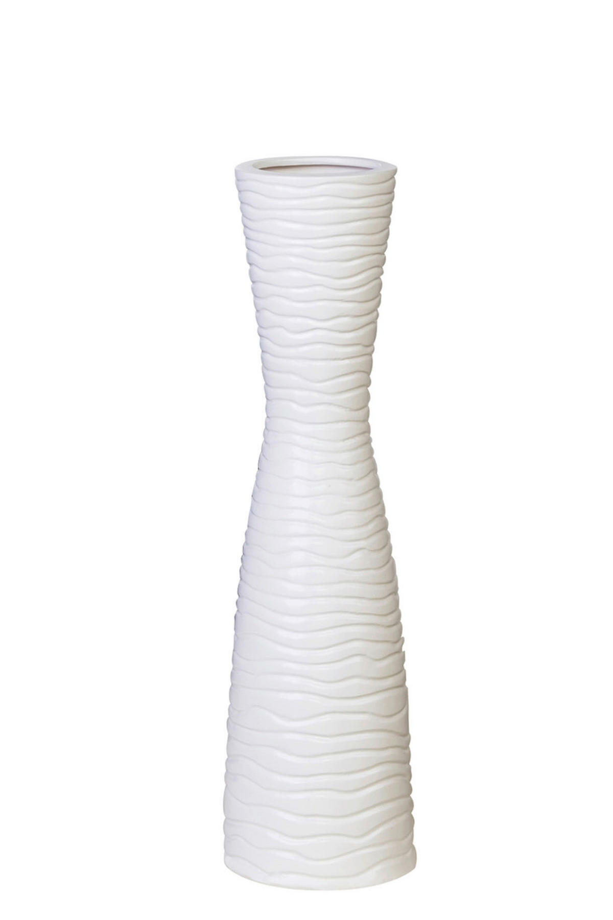 BODENVASE Tamera  - Weiß, Basics, Keramik (16/77/16cm)