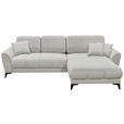 ECKSOFA  in Webstoff Creme  - Creme/Schwarz, KONVENTIONELL, Kunststoff/Textil (281/189cm) - Carryhome