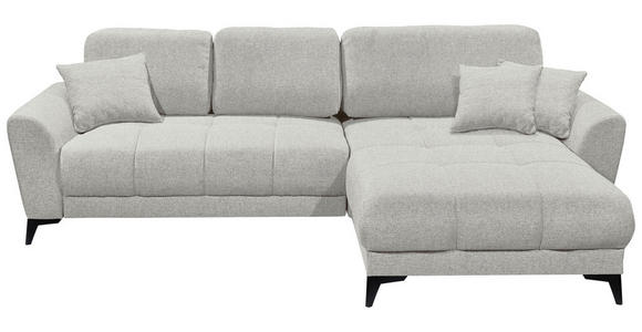 ECKSOFA  in Webstoff Creme  - Creme/Schwarz, KONVENTIONELL, Kunststoff/Textil (281/189cm) - Carryhome