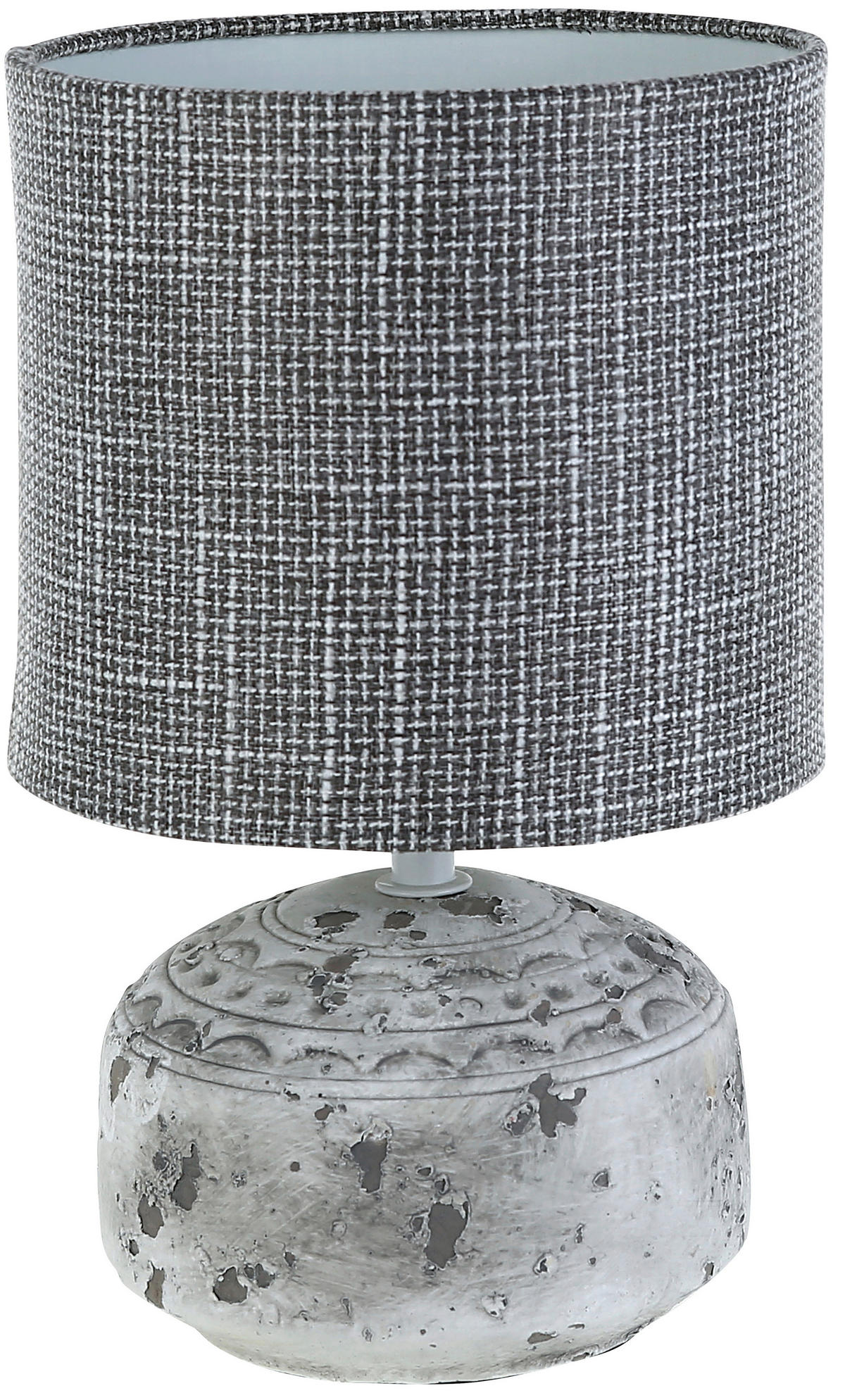 TISCHLEUCHTE 16,5/26,5 cm   - Weiß/Grau, Natur, Keramik/Kunststoff (16,5/26,5cm) - Marama