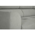 ECKSOFA in Chenille Alabasterfarben  280/205 cm  - Alabasterfarben/Schwarz, Design, Textil/Metall (280/205cm) - Xora