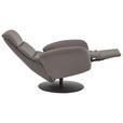 RELAXSESSEL in Leder Hellgrau  - Hellgrau/Schwarz, Design, Leder/Metall (76/108/86cm) - Dieter Knoll