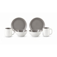 FRÜHSTÜCKSSERVICE LEVANTO Taupe 6-teilig 2 Personen  - Taupe, Design, Keramik - Novel