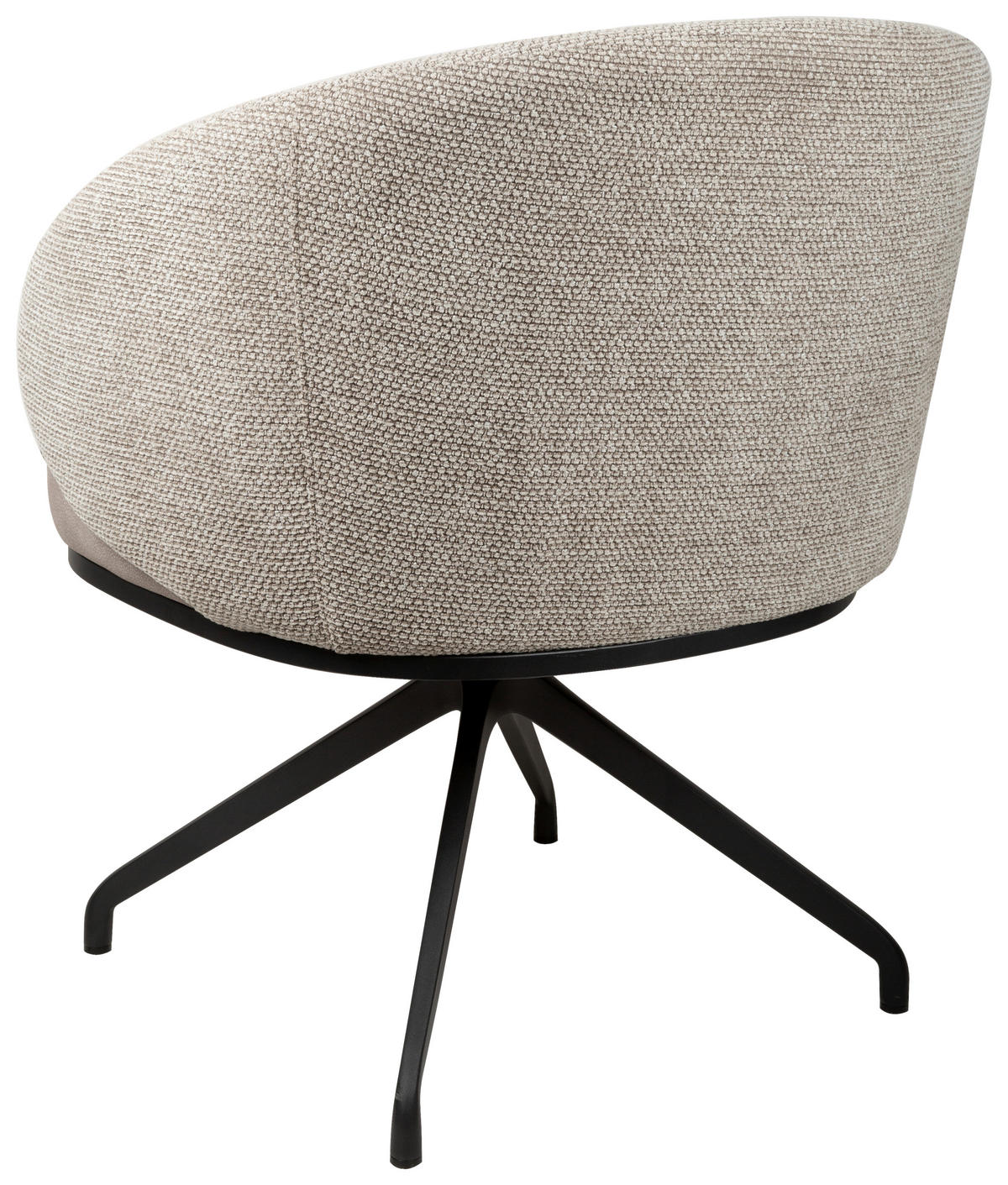 Scaun Cu Brațe din metal, textil, negru, taupe - taupe/negru, Design, metal/textil (73/83/68cm) - Novel