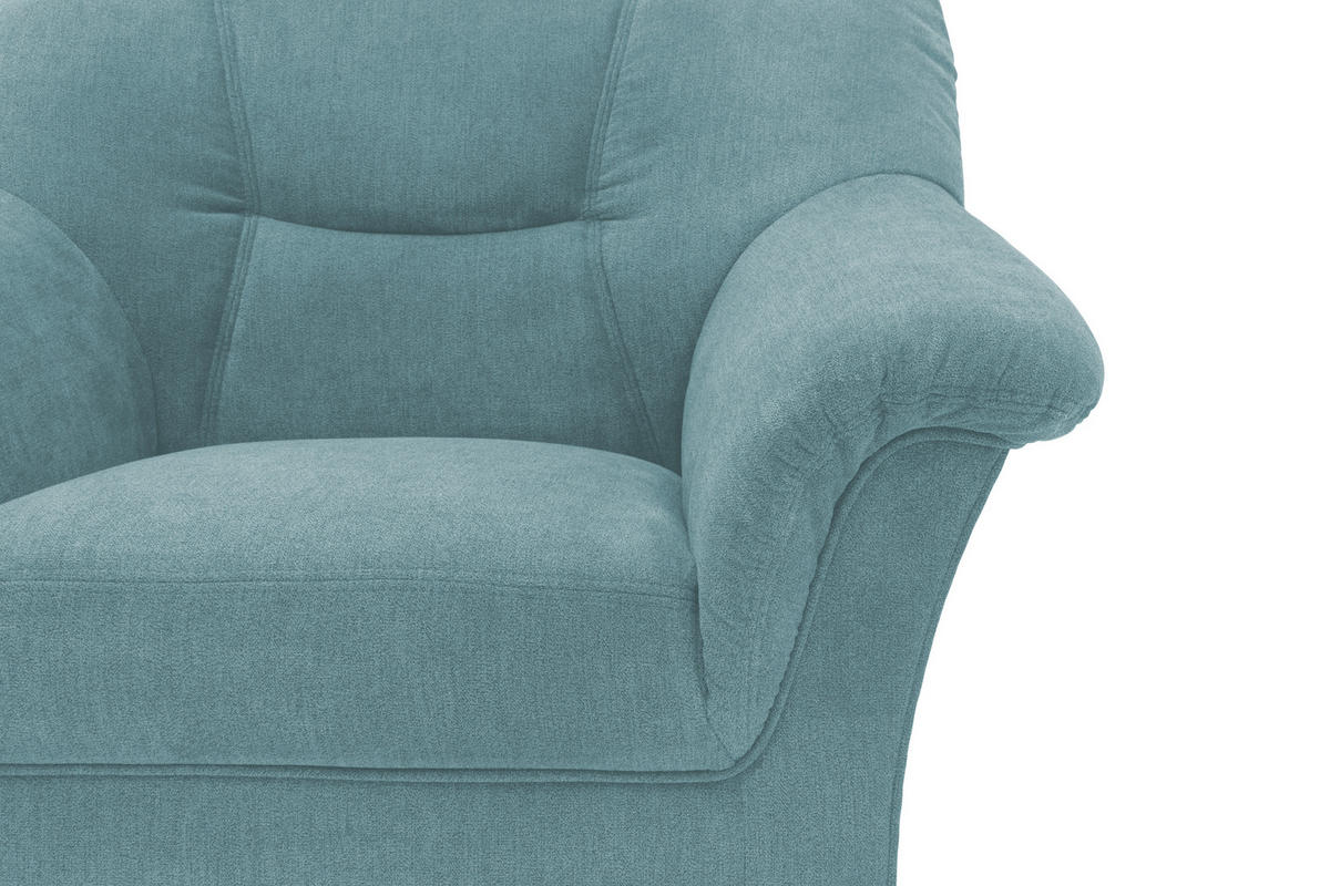 SESSEL in Mikrofaser Petrol  - Petrol/Schwarz, KONVENTIONELL, Kunststoff/Textil (102/83/81cm) - MID.YOU