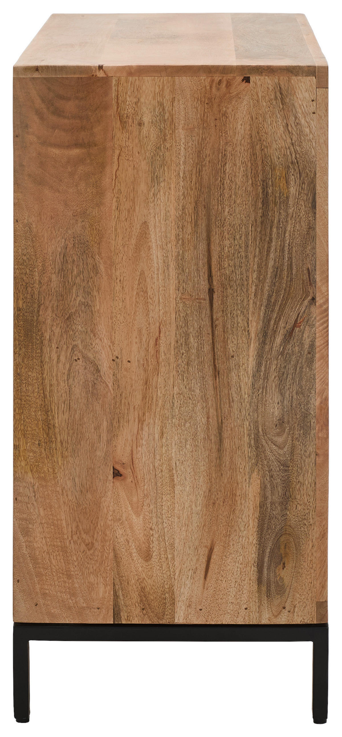 KOMMODE Ankara  in 107/86/42 cm  - Schwarz/Naturfarben, KONVENTIONELL, Holz/Metall (107/86/42cm) - Livetastic