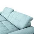 ECKSOFA  in Webstoff Türkis  180/265 cm  - Türkis/Schwarz, Design, Textil/Metall (180/265cm) - Carryhome