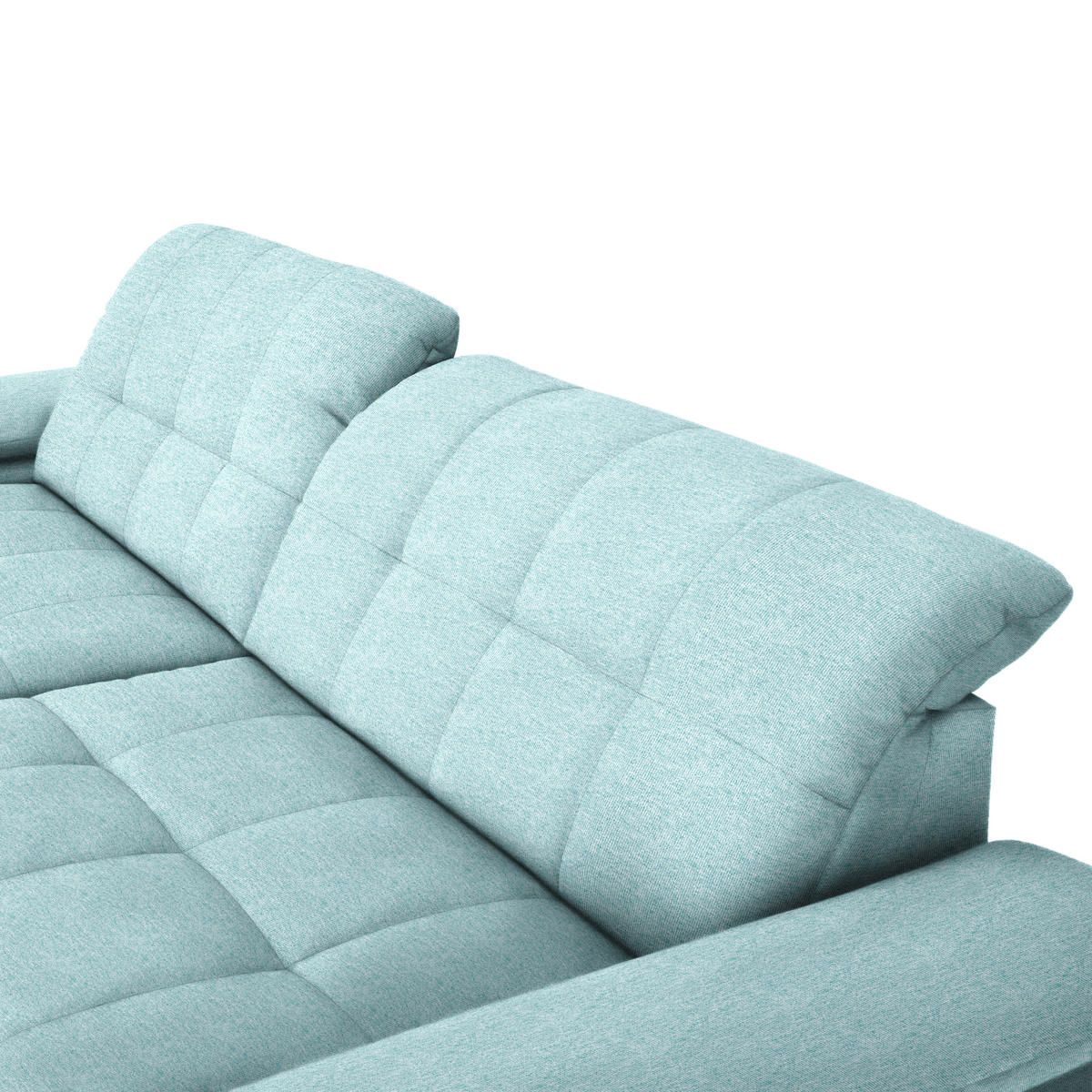ECKSOFA  in Webstoff Türkis  180/265 cm  - Türkis/Schwarz, Design, Textil/Metall (180/265cm) - Carryhome