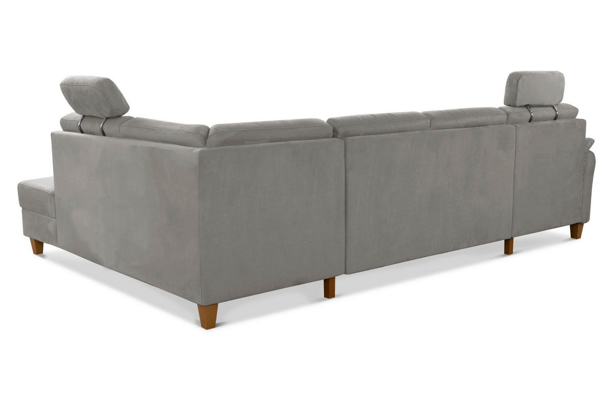WOHNLANDSCHAFT in Mikrofaser Anthrazit  - Eichefarben/Anthrazit, Konventionell, Holz/Textil (163/308/212cm) - Sit & More