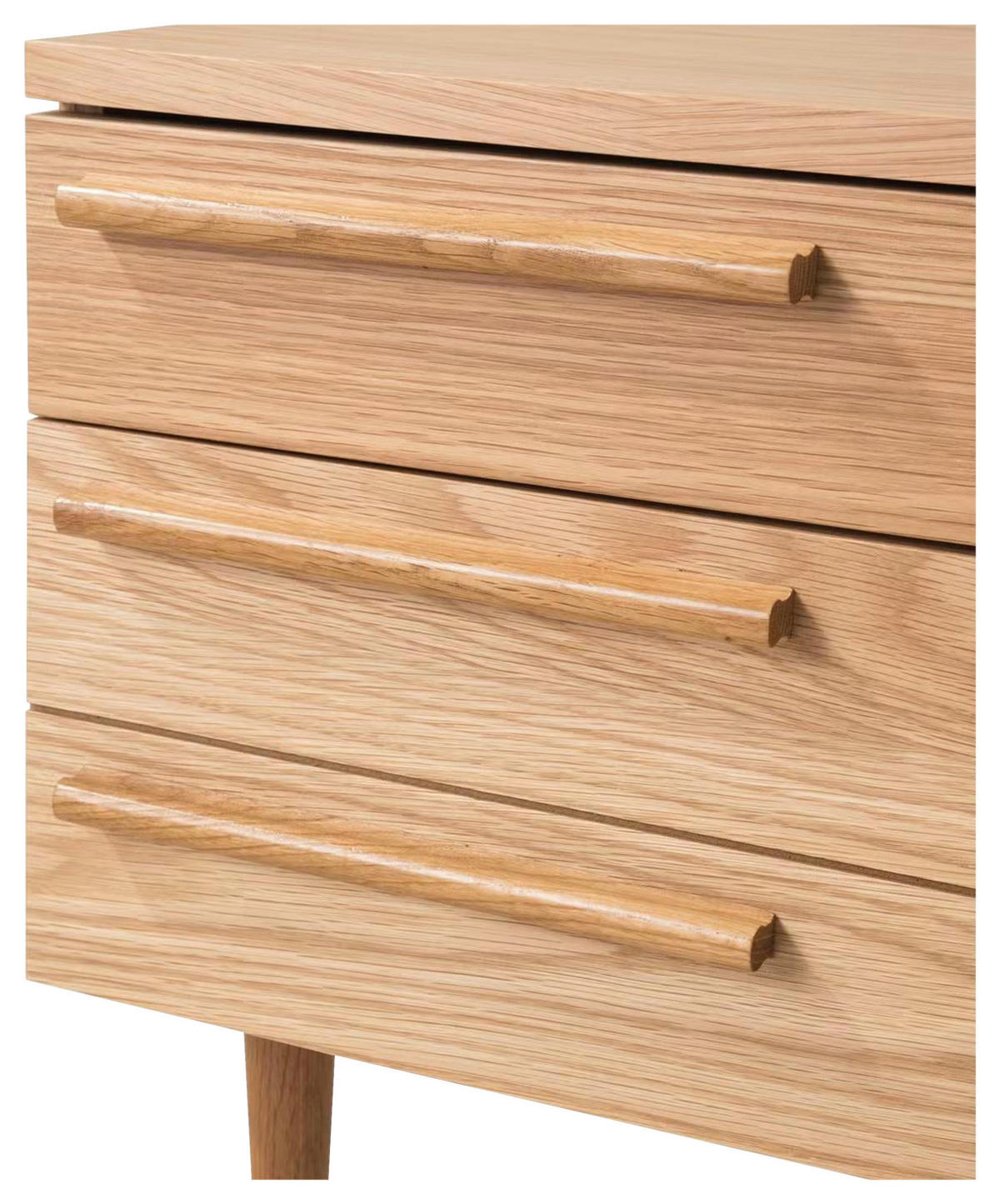 NACHTSCHRANK 55/50/40 cm Eiche furniert, massiv  - Eichefarben/Naturfarben, Design, Holz/Holzwerkstoff (55/50/40cm) - home24