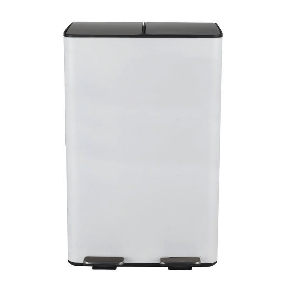 TRETEIMER 60 L  - Schwarz/Weiß, Basics, Kunststoff/Metall (45/30/71cm) - Spirella