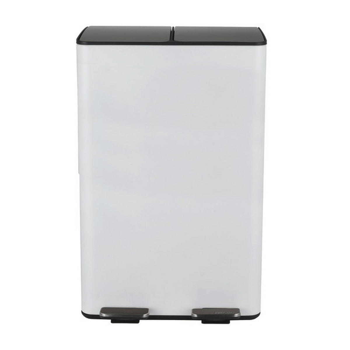TRETEIMER 60 l  Metall  - Schwarz/Weiß, Basics, Kunststoff/Metall (45/30/71cm) - Spirella