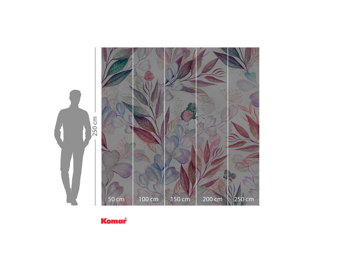 VLIESTAPETE - Blau/Rot, Basics (250/250cm) - Komar
