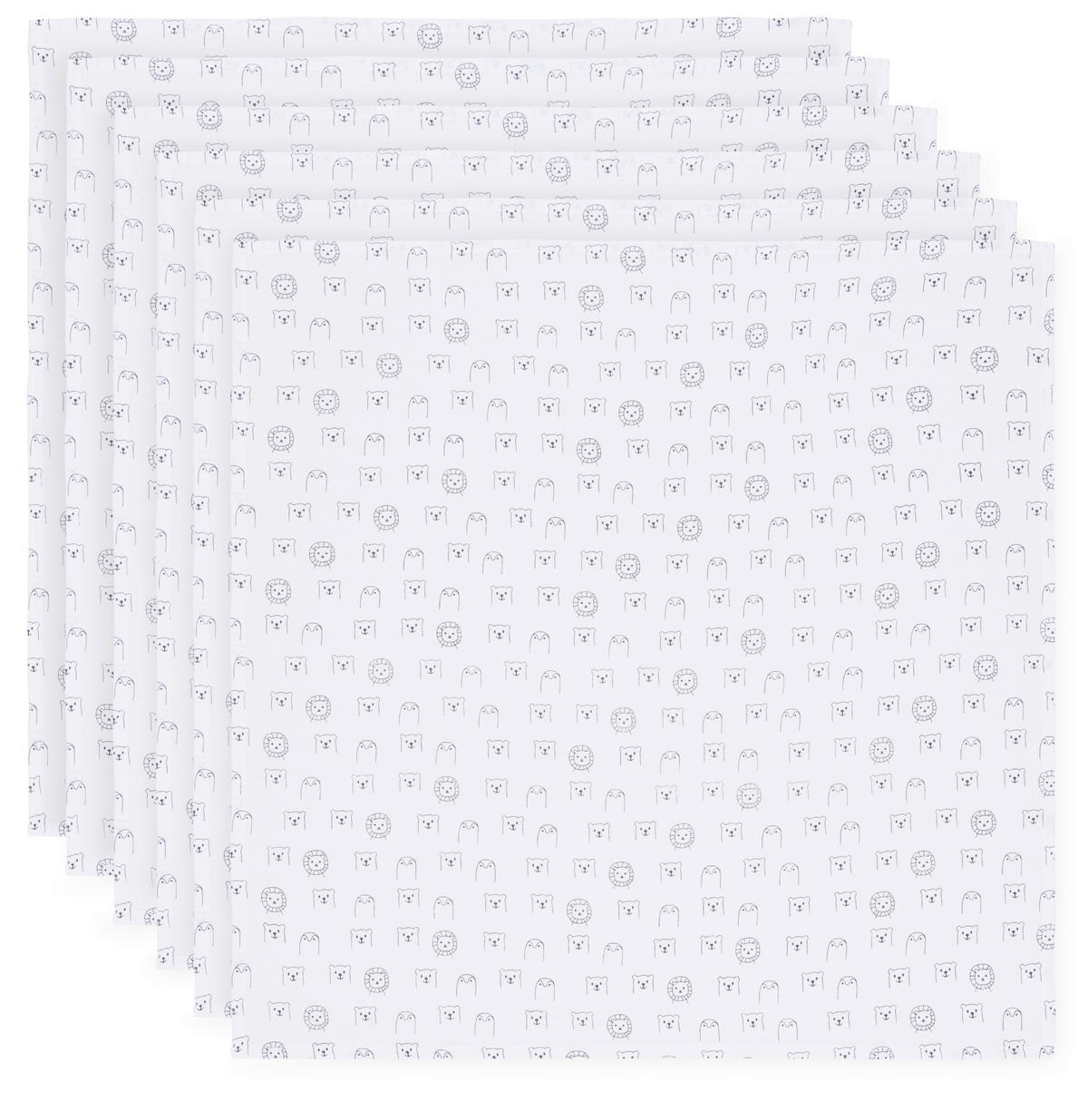TEXTILPELENKA 6 részes  - színes, Basics, textil (80/80cm) - My Baby Lou