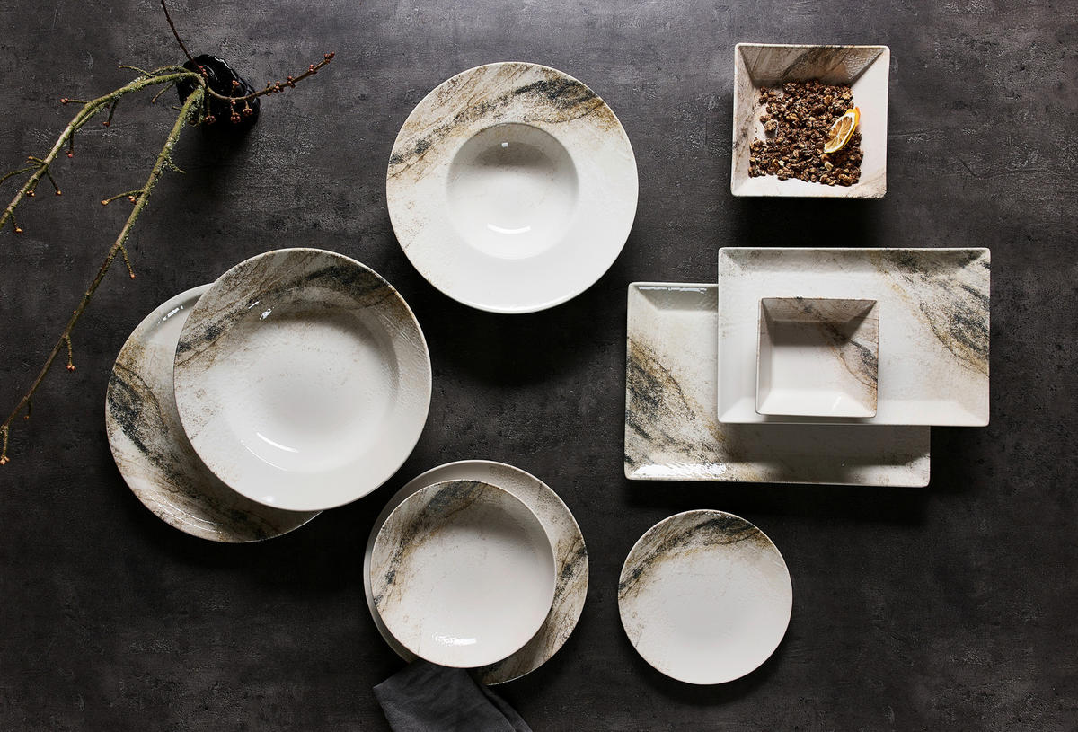 GOURMETTELLER Beige  - Beige, KONVENTIONELL, Keramik (25/25/6,5cm) - Ritzenhoff Breker