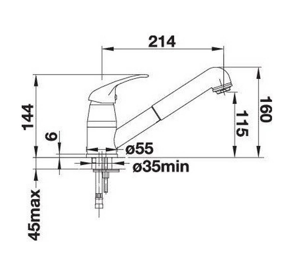 KÜCHENARMATUR 517731  - Chromfarben, Basics, Metall (5,6/16/26,3cm) - Blanco
