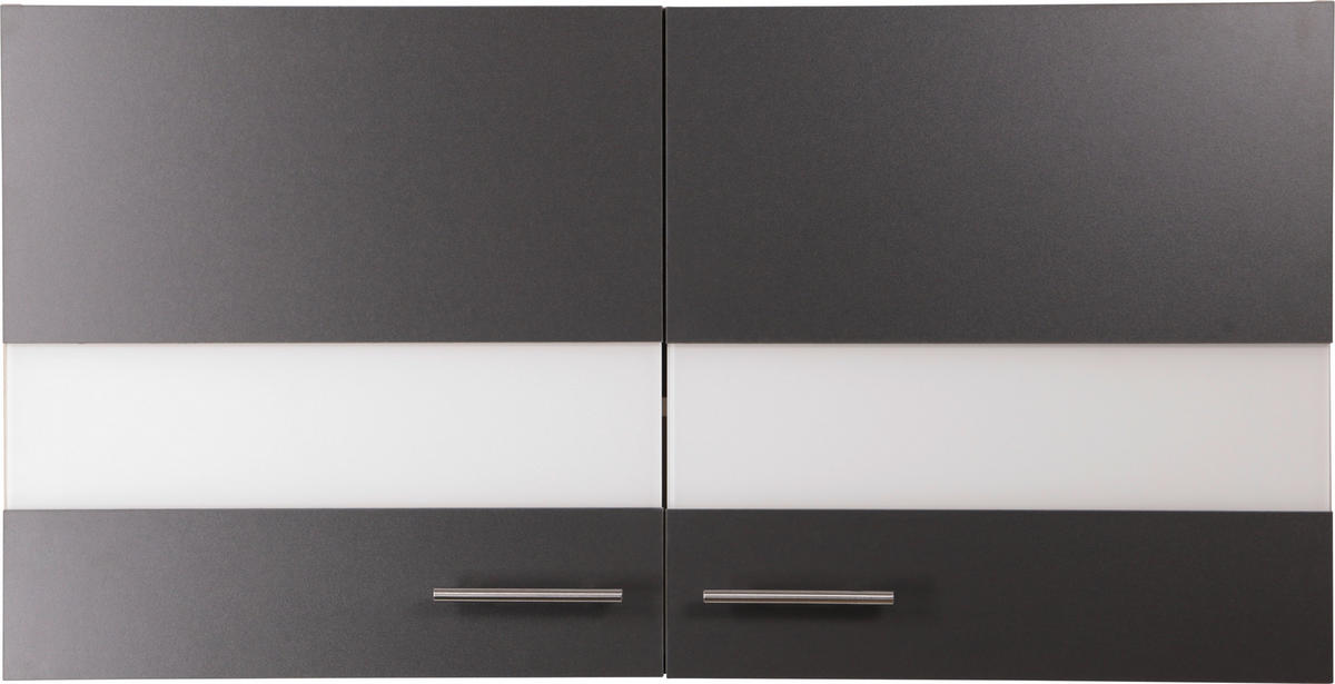 KÜCHENOBERSCHRANK 110/56,1/34,6 cm  in Grau, Eichefarben  - Eichefarben/Silberfarben, Basics, Glas/Holzwerkstoff (110/56,1/34,6cm) - Respekta
