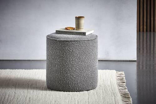 HOCKER in Textil Graubraun  - Graubraun, Trend, Textil (40/40/40cm) - Xora