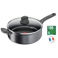 SERPENYŐ 26 cm  - fekete/áttetsző, Basics, üveg/fém (26cm) - Tefal