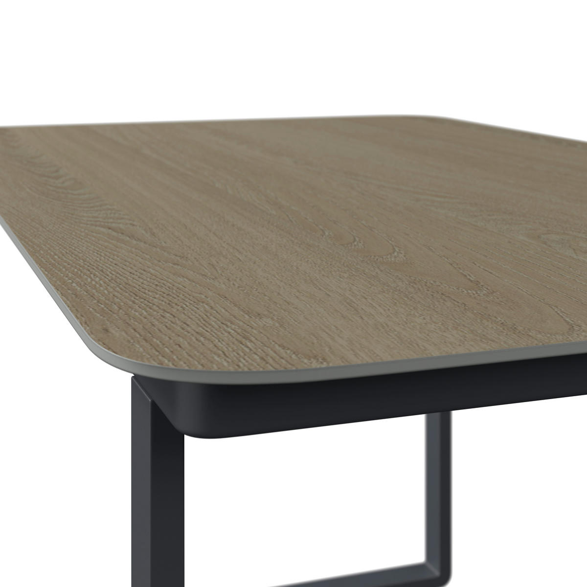 GARTENTISCH 135/74/80 cm Metall, Kunststoff Anthrazit, Naturfarben rechteckig  - Anthrazit/Naturfarben, MODERN, Kunststoff/Metall (135/74/80cm) - Ambia Garden