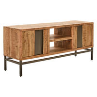 LOWBOARD  in 145/60/40 cm  - Anthrazit/Grau, KONVENTIONELL, Holz/Metall (145/60/40cm) - Livetastic