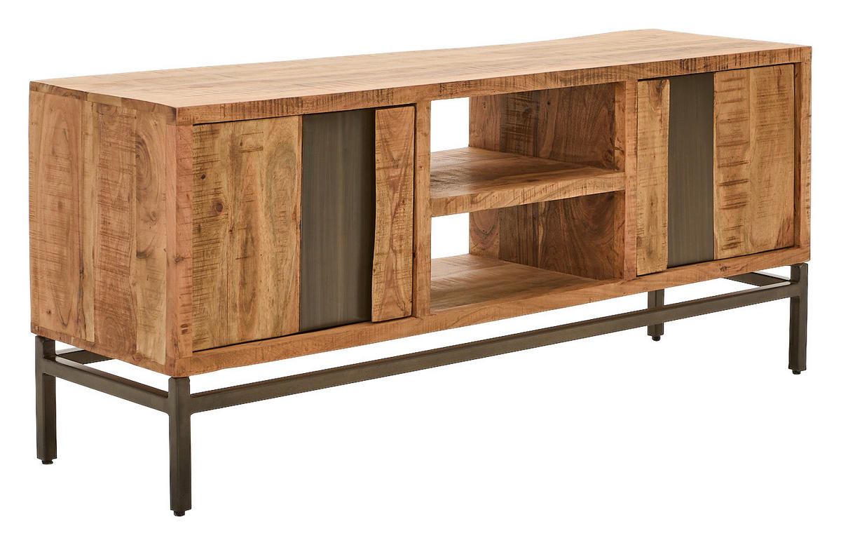 LOWBOARD  in 145/60/40 cm  - Anthrazit/Grau, KONVENTIONELL, Holz/Metall (145/60/40cm) - Livetastic