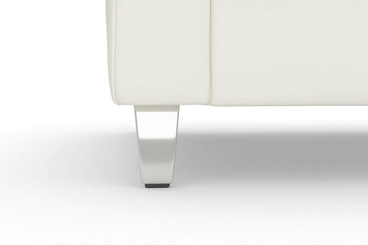 SESSEL in Echtleder Weiß  - Chromfarben/Weiß, Basics, Leder/Metall (101/84/93cm) - Sit & More